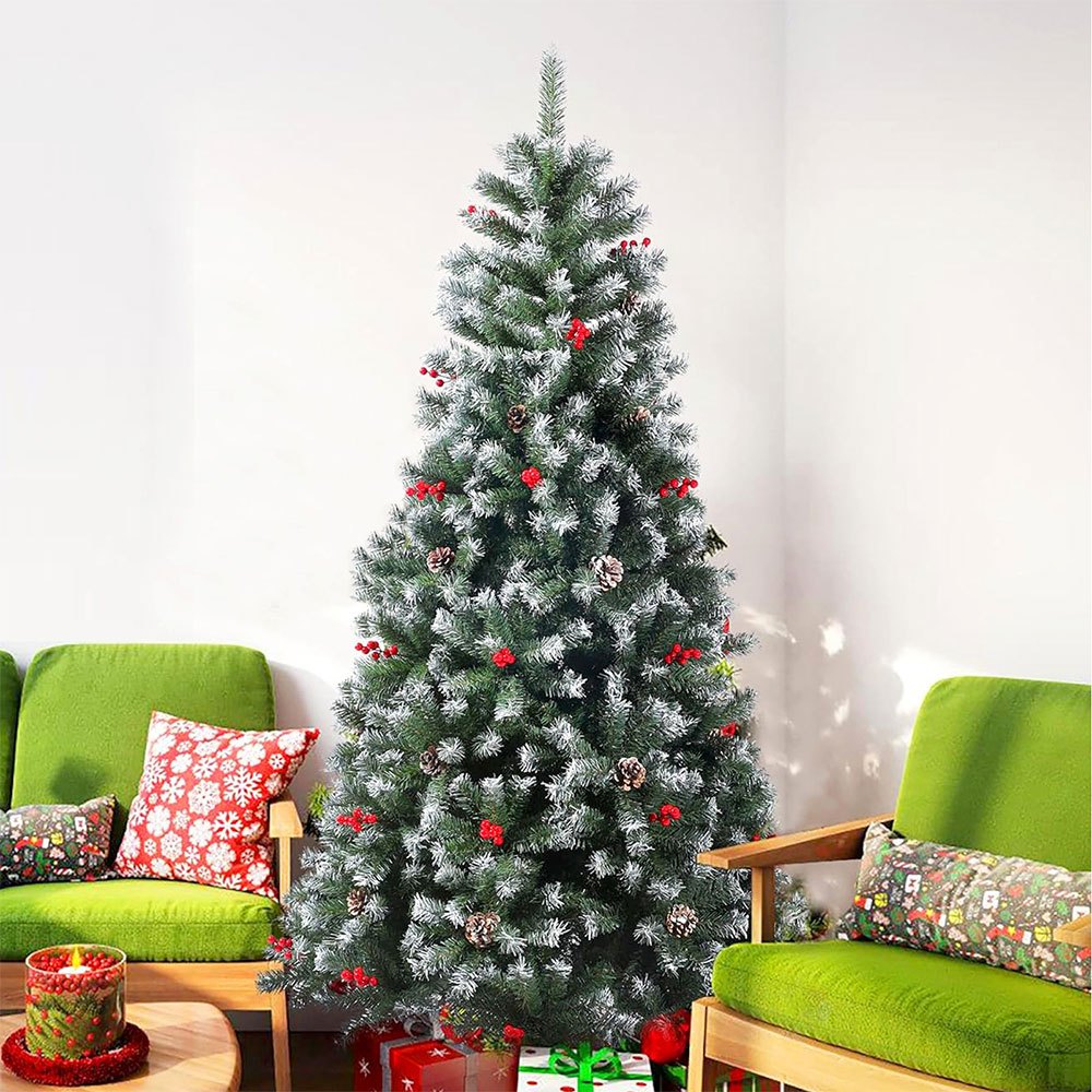 AvenlyHome| Tall 6to7ft Snow Flocked Tree | 6to7ft | 1PcGreen | Festive