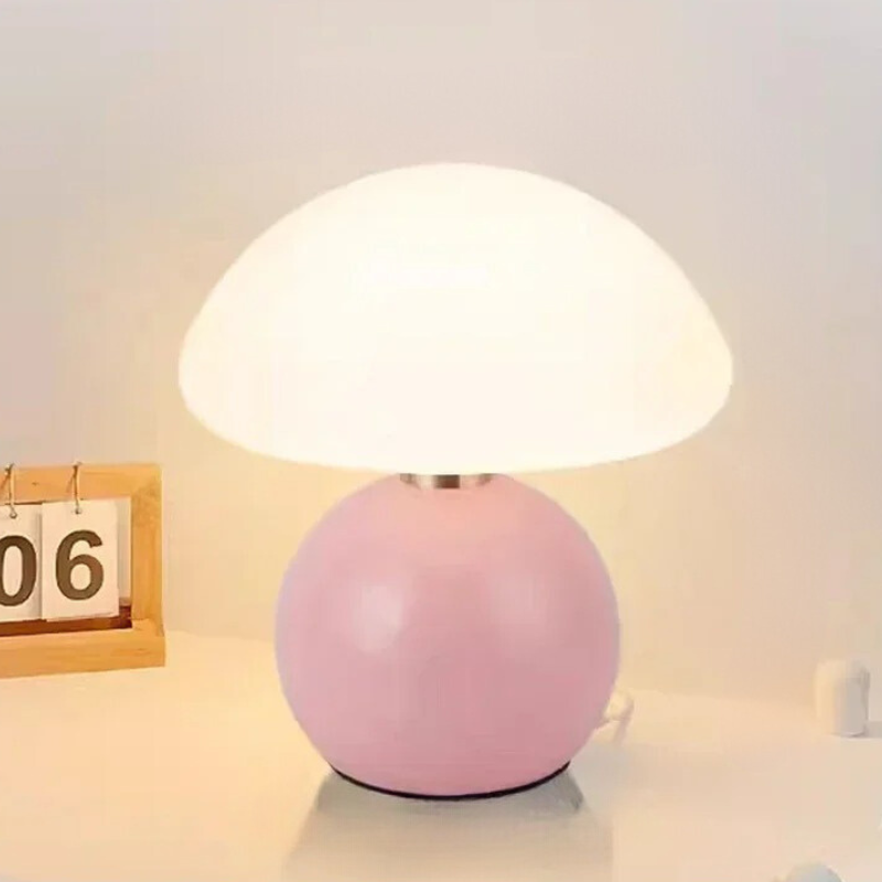 Mushroom Small Table Lamp - Cream Wind Ceramic