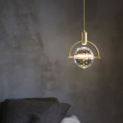 CrystalGlow – LED pendant light in ring shape with crystals