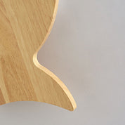 Nordic Minimalist Oak and Acrylic LED Wall Lamp in Fish Shape