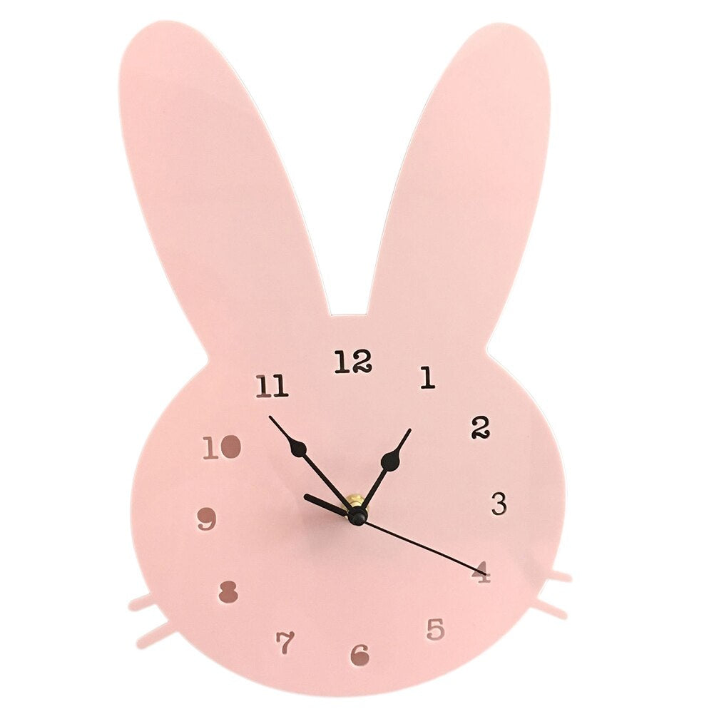 GlowBunny - Cute Norwegian Rabbit Wall Clock