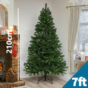 BritTree Classic Christmas Tree|Unlit Green Branches|Metal Leg|One Size|No Power