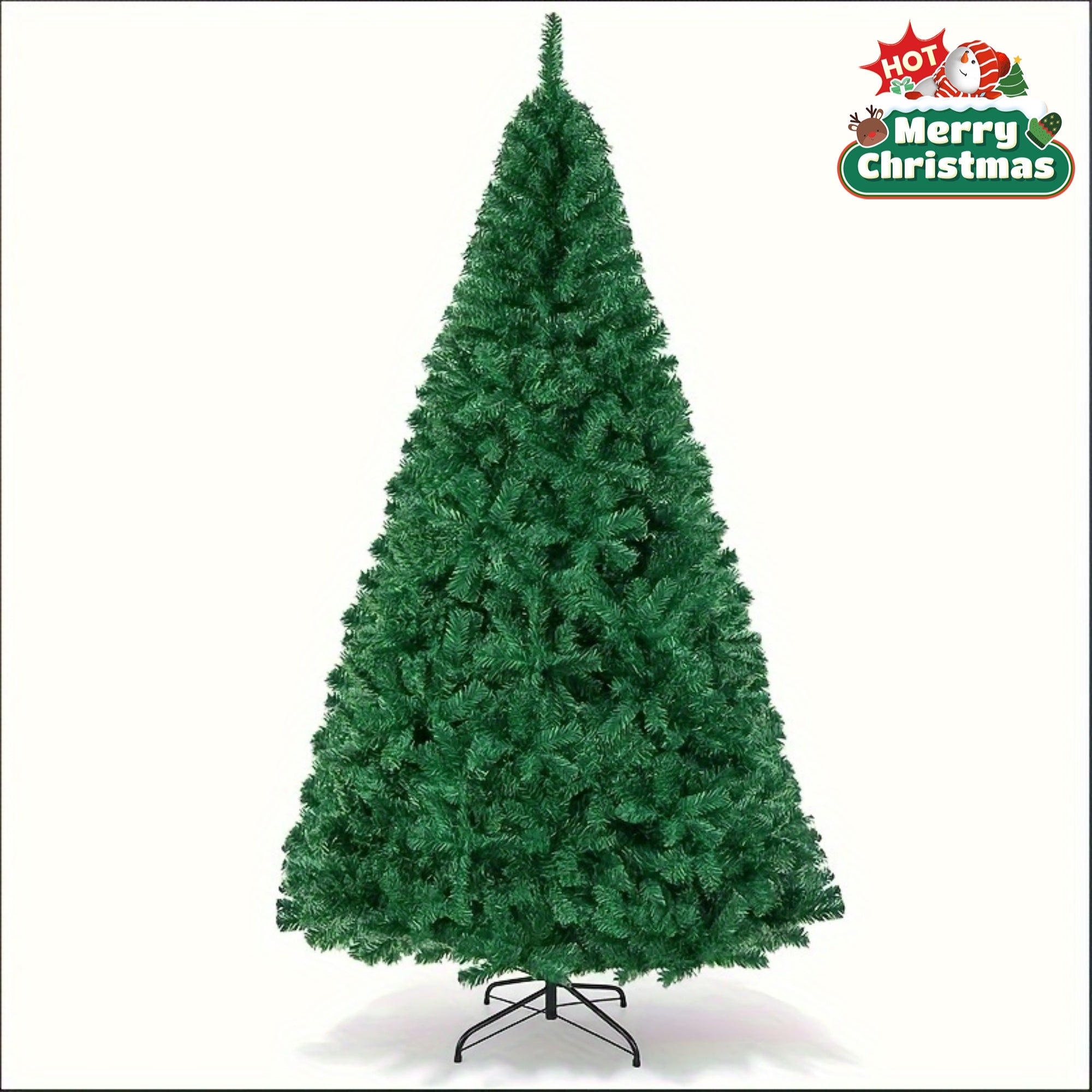 Green Pine Design | Artificial Christmas Tree | 850 Tips | 6ft Green | Fast Setup