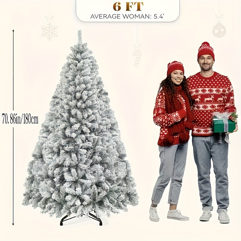 AvenlyHome| 6ft Christmas Tree With Foldable Base | Easy Setup | Green | No Container Needed