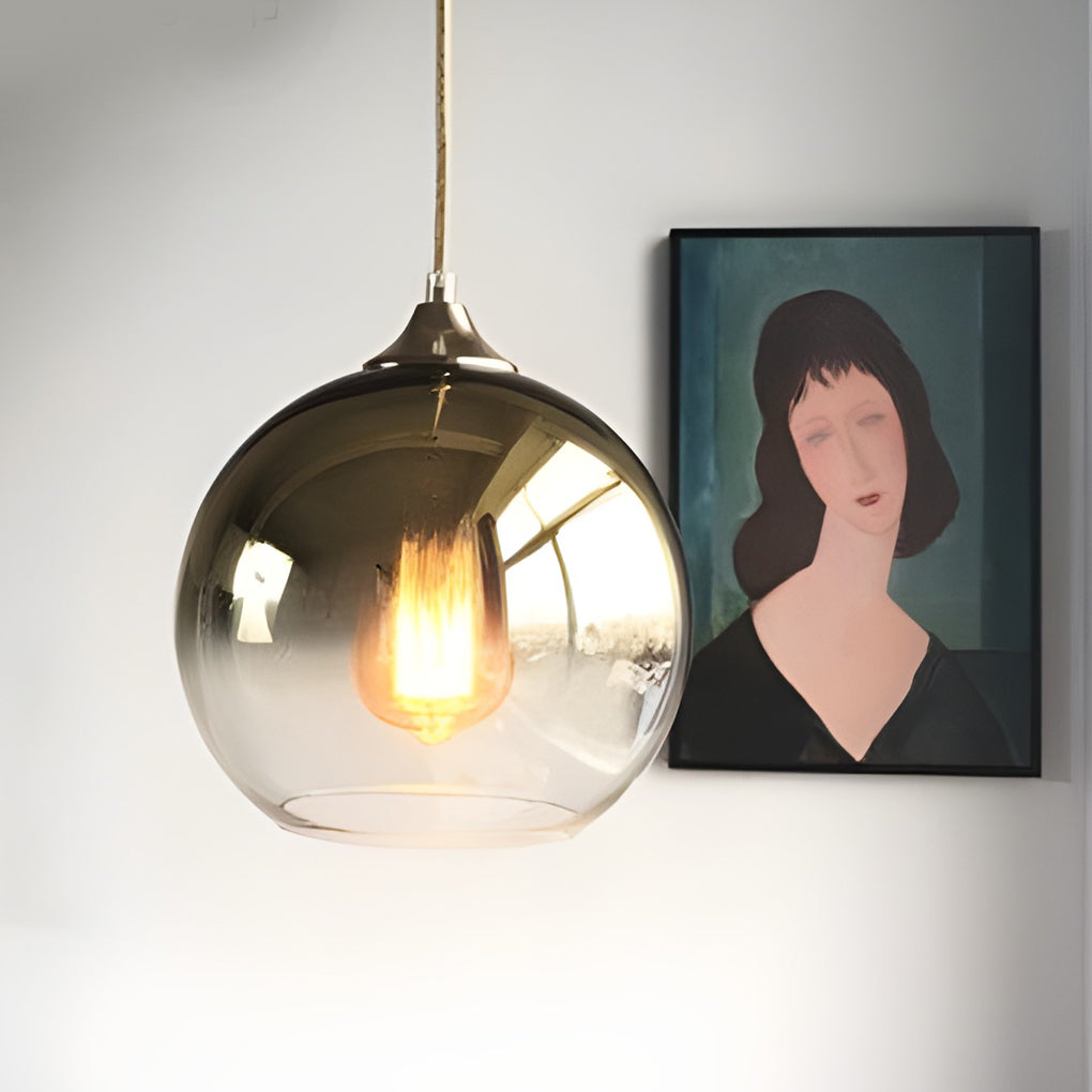 LichtMeester - Modern Globe Design Pendant Light Made of Glass with LED Lighting for Kitchen and Dining Room