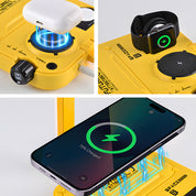 TechGlow - 3-in-1 Wireless Charger RGB Desk Lamp Multifunctional Timing Desk Light