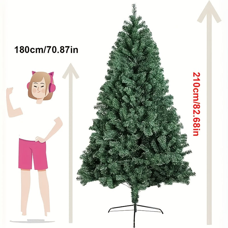 AvenlyHome| 82 Inch Artificial Tree Foliage | 3 Tier Base | 1 Green | Low Maintenance
