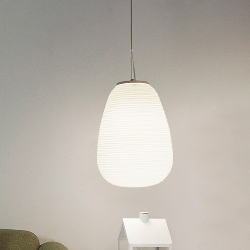 Modern Ribbed Glass Pendant Light