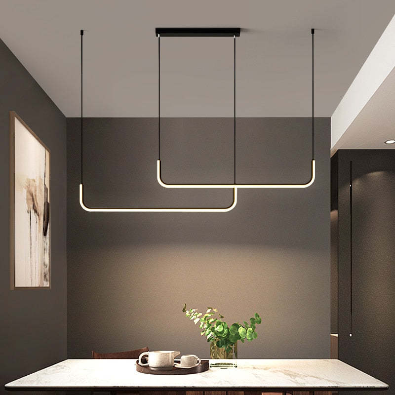 LuxeLight – Elegant Metal and Silicone Pendant Light