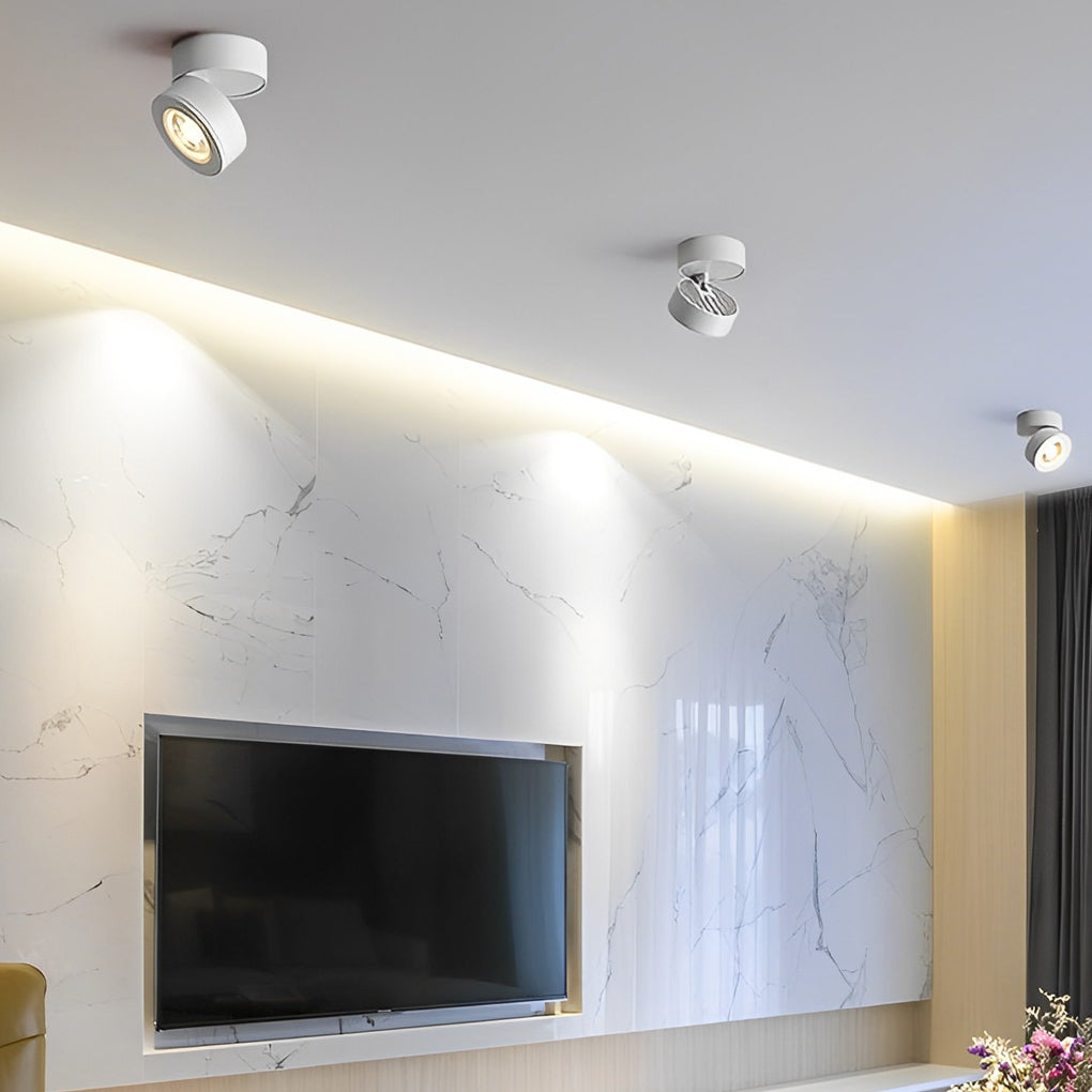 LichtVisie - Round Foldable Adjustable LED Nordic Spotlight Recessed Ceiling Light