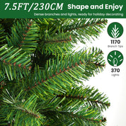 AvenlyHome|1.8m Prelit Christmas Tree|250 Warm White LED|778 Tips|Easy Setup