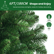 Shareconn Slim Pencil Christmas Tree 545 Tips 200 Lights Space Saving Stand