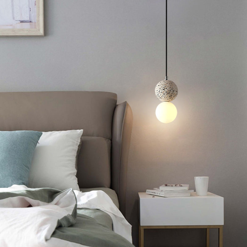 Aurora Pendant Lights LED - Black and White Glass