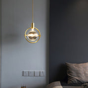 CrystalGlow – LED pendant light in ring shape with crystals