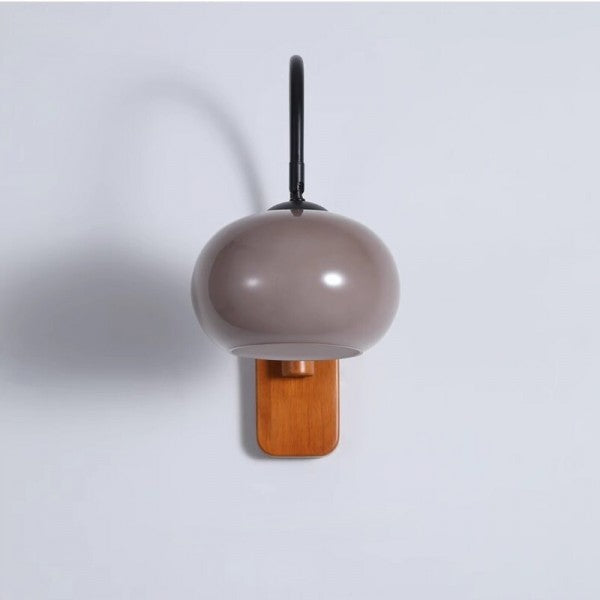 Rotatable Bauhaus Wall Lamp in Khaki Glass - Elegant and Flexible