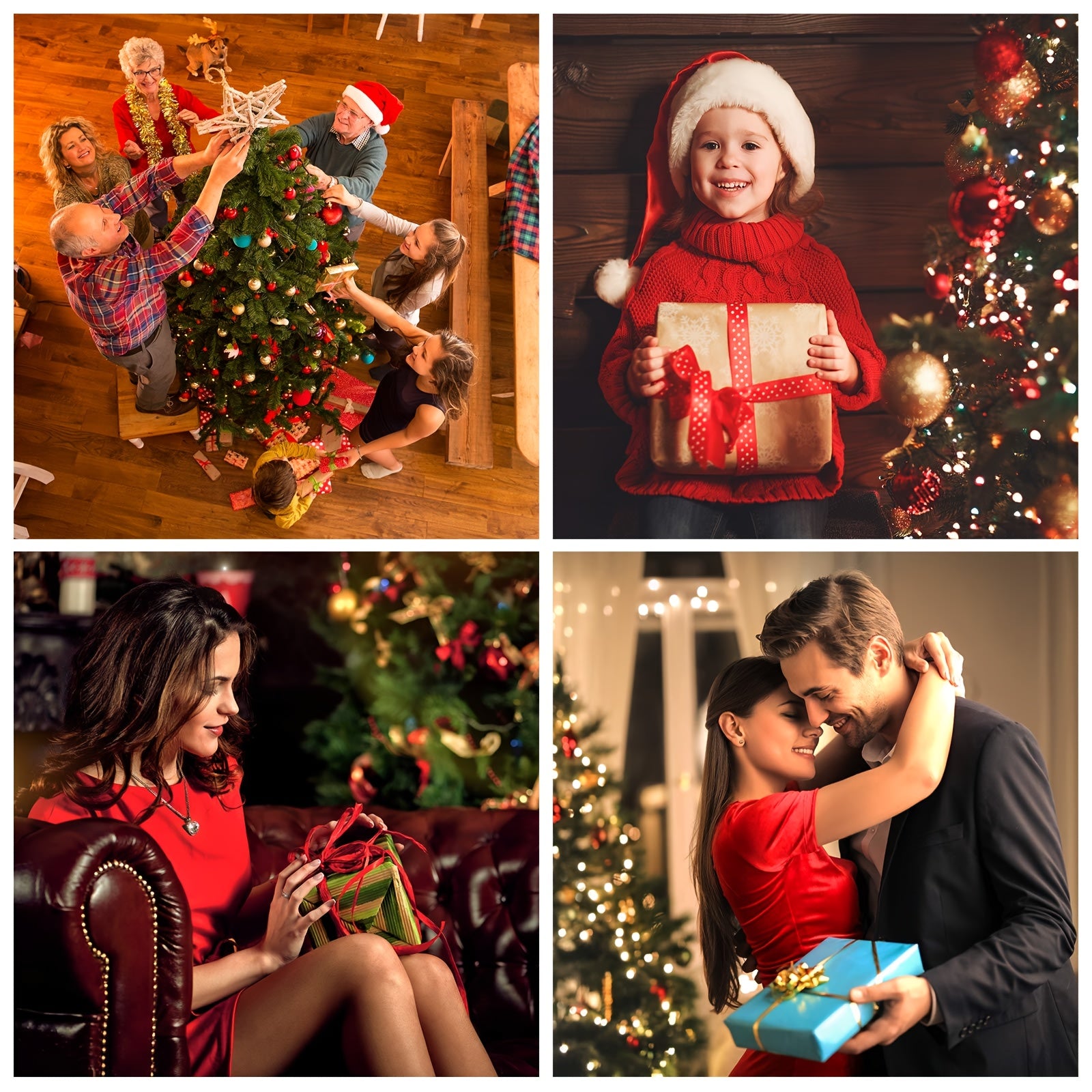 AvenlyHome| 82 Inch Artificial Tree Foliage | 3 Tier Base | 1 Green | Low Maintenance