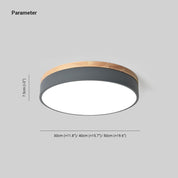 Morandi Modern Ceiling Lamp White Grey Metal Wood Bedroom Living Room