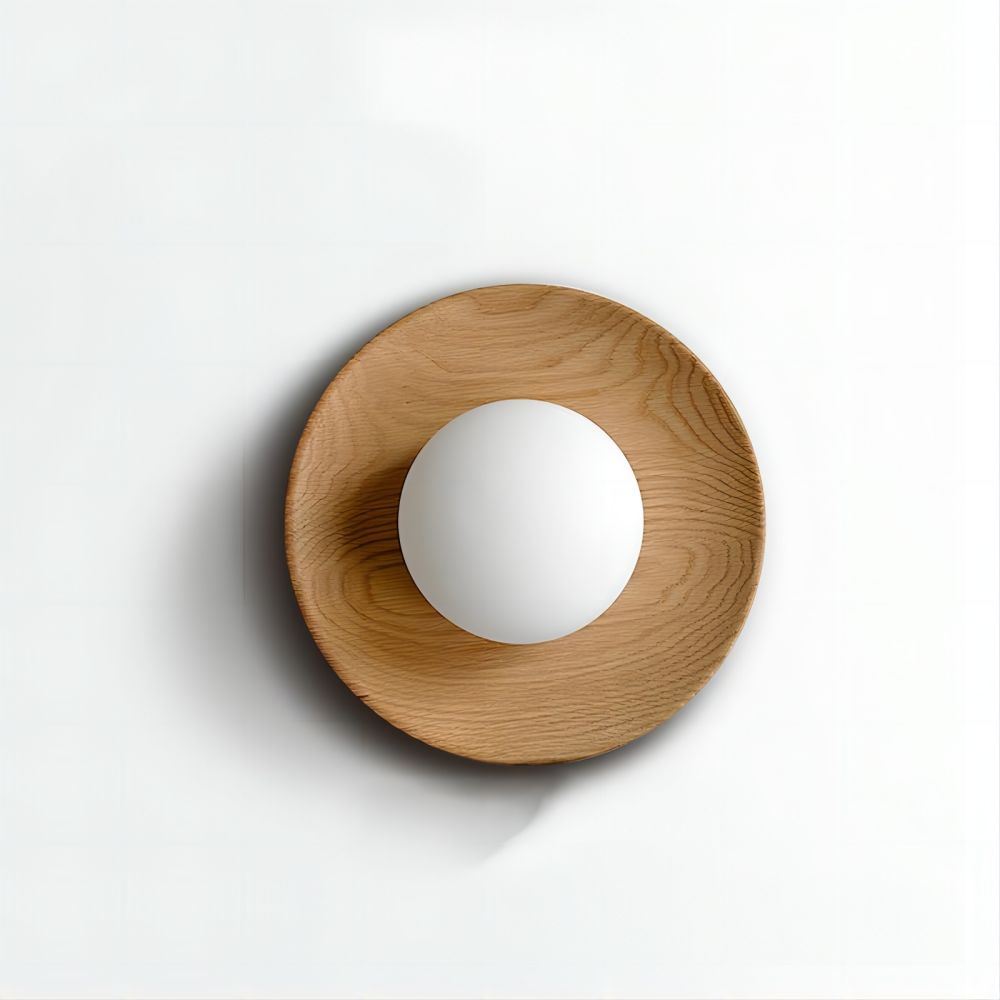 Wall Lamp in Natural White Wood - Simple and Elegant Lighting