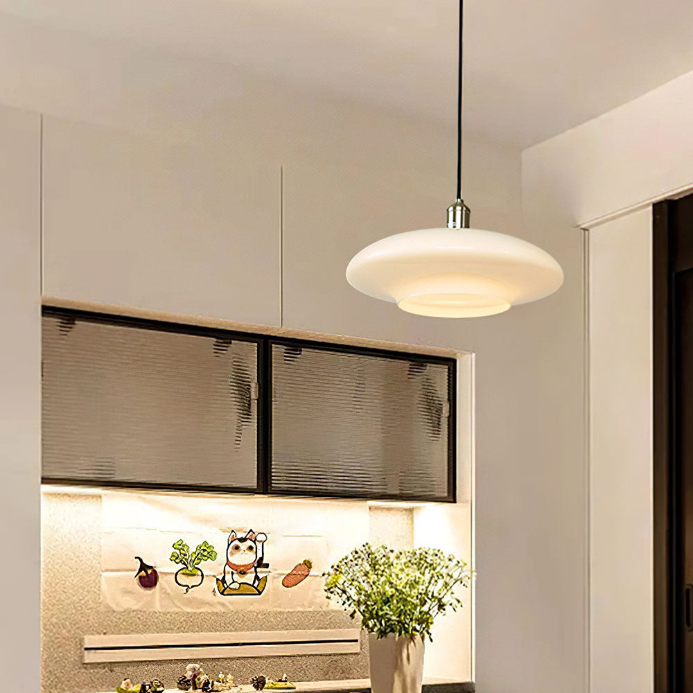 ClarteElegante - Modern White Glass Pendant Light