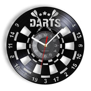 DartTime - Modern Vinyl Clock for Dart Enthusiasts
