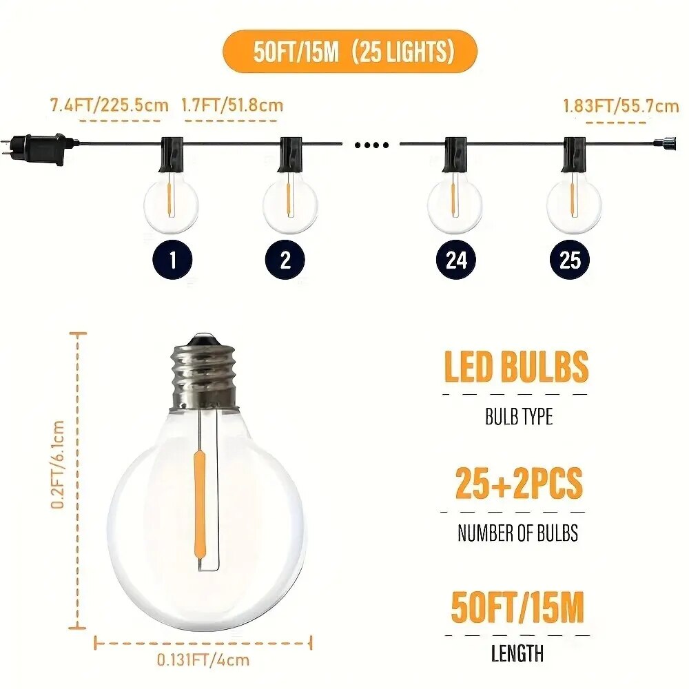 GlowGarden - Outdoor String Lights