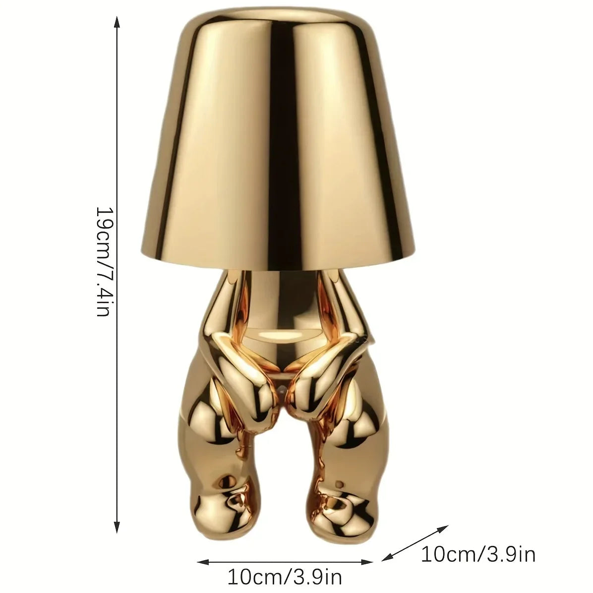 GoldenGrace - Golden Statue Table Lamp
