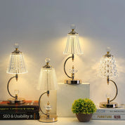 CrystalGlow – Vintage Crystal Table Lamp