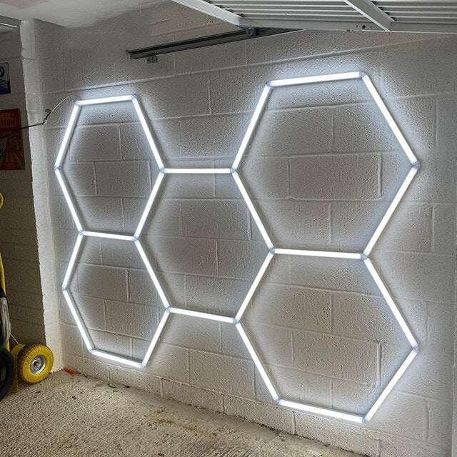 Hexagon Garage LED Light | Colour