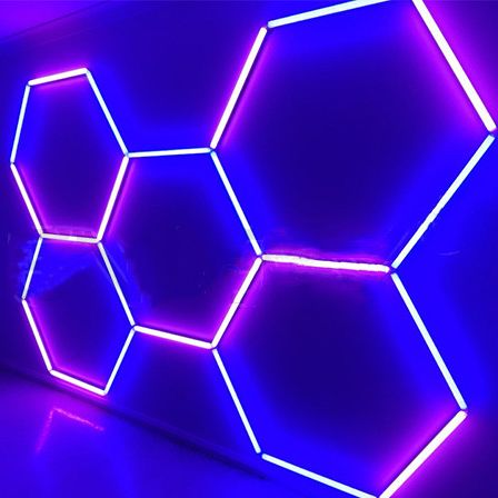 Hexagon Garage LED Light | Colour