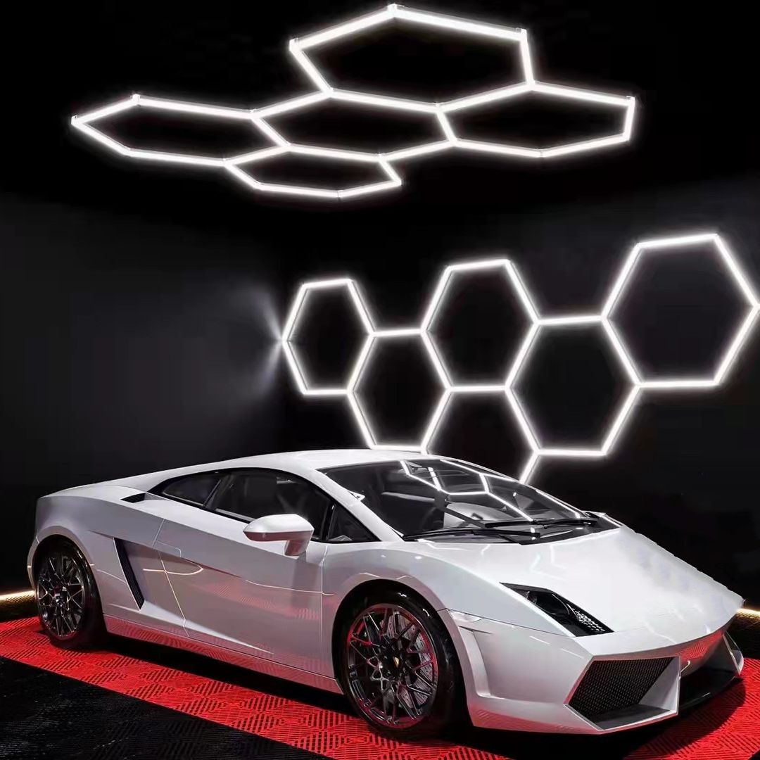 Hexagon Garage LED Light | Colour