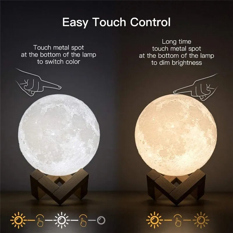 SophisticShine - Touch Moon Lamp