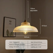 GlacialGlow - Glass Pendant Lamp