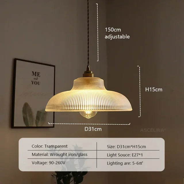 GlacialGlow - Glass Pendant Lamp