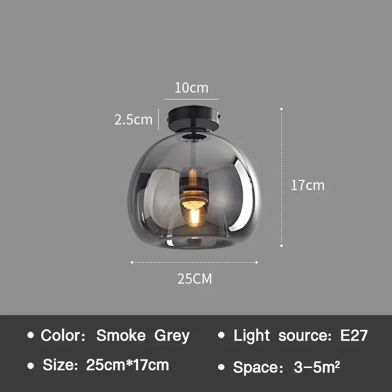 EssenceGlow - Minimalist Glass Ceiling Light