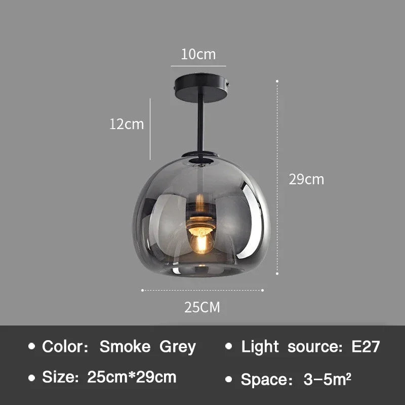 EssenceGlow - Minimalist Glass Ceiling Light