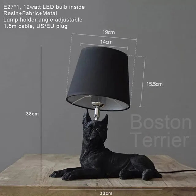 PupArt - Art Deco Puppy Table Lamp