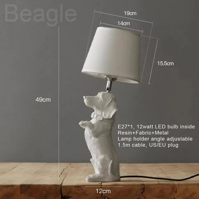 PupArt - Art Deco Puppy Table Lamp