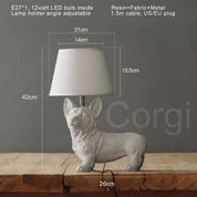PupArt - Art Deco Puppy Table Lamp