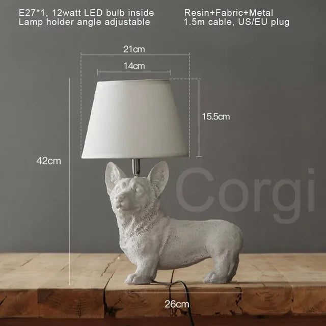 PupArt - Art Deco Puppy Table Lamp