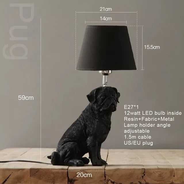 PupArt - Art Deco Puppy Table Lamp