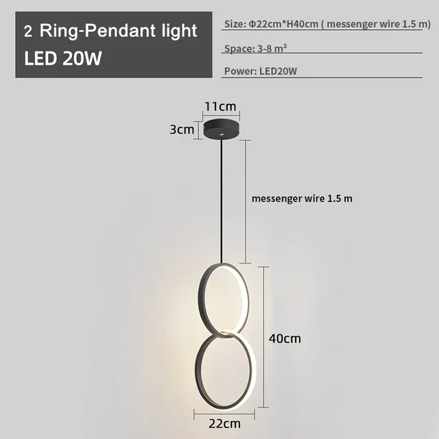 ZenithLuxe - Modern LED Chandelier