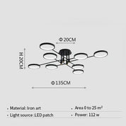 ZenithLuxe - Modern LED Chandelier
