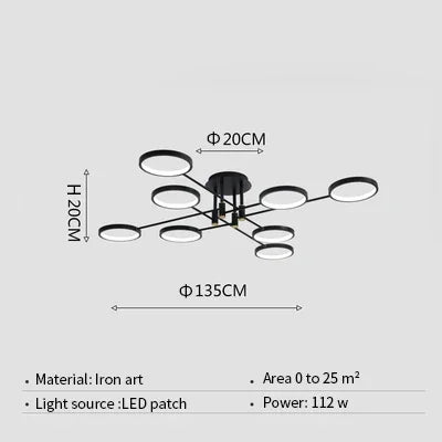 ZenithLuxe - Modern LED Chandelier