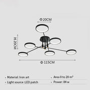 ZenithLuxe - Modern LED Chandelier