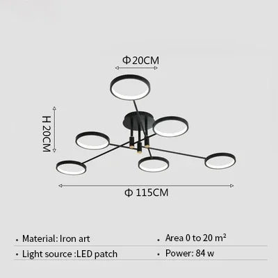 ZenithLuxe - Modern LED Chandelier