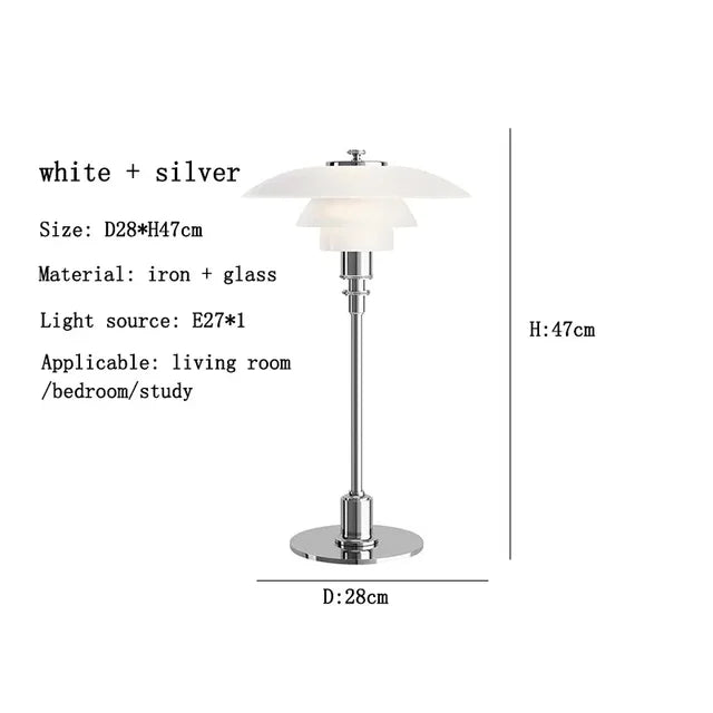 CelestialGlimmer - Scandinavian Simple Glass Table Lamp
