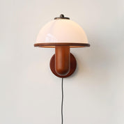 Wooden Mushroom Wall Lamp - Unique Lighting for a Natural Touch