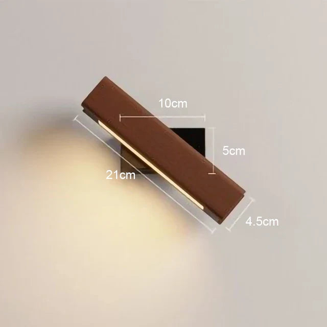 WoodGlow - Wooden LED Bedroom Wall Lamp