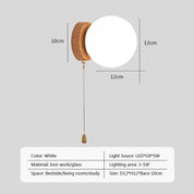 AuraGlimmer - Round Glass Wall Lamps