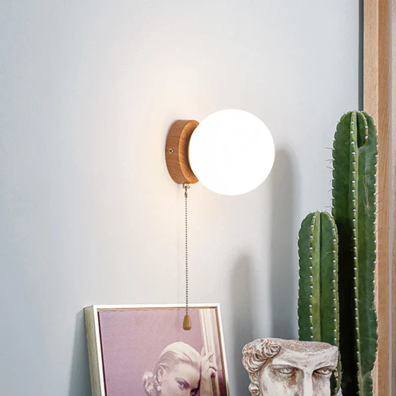 AuraGlimmer - Round Glass Wall Lamps